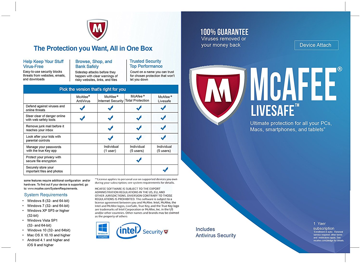 Cheap Antivirus, McAfee LiveSafe, Total Protection