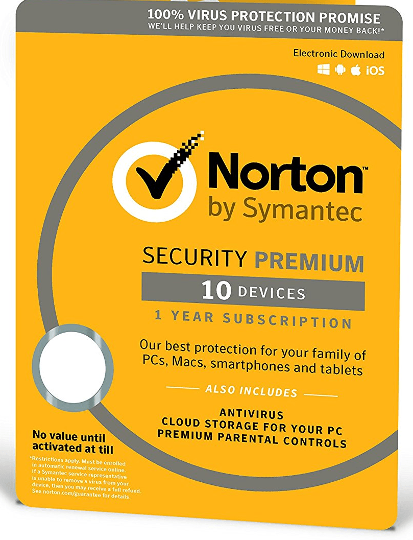 Cheap Antivirus Norton Internet Security Premium Protection 2020 - 10 Devices - 12 Months License - InterSecure 